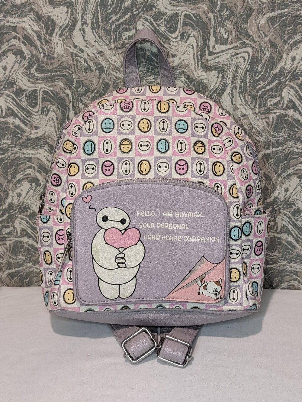 Danielle Nicole Disney Big Hero 6 Baymax Checkered Mini Backpack